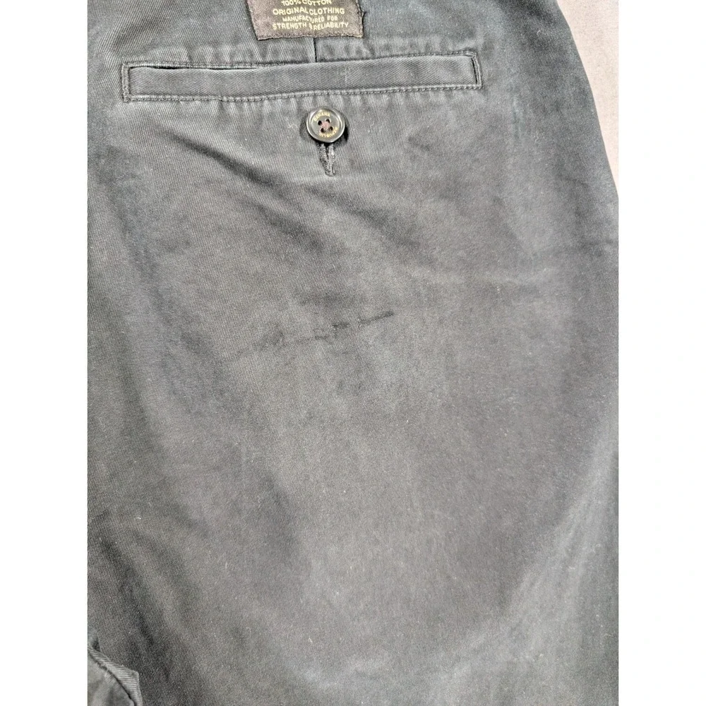 Banana Republic Mens Straight Fit Gavin Chino Pants‎ Black 34x32 Cotton